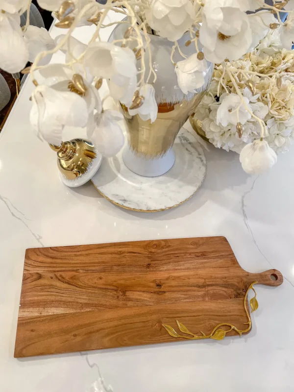 Inspire Me! Home Decor Large Wood Charcuterie Board Leaf Design (2 Styles)