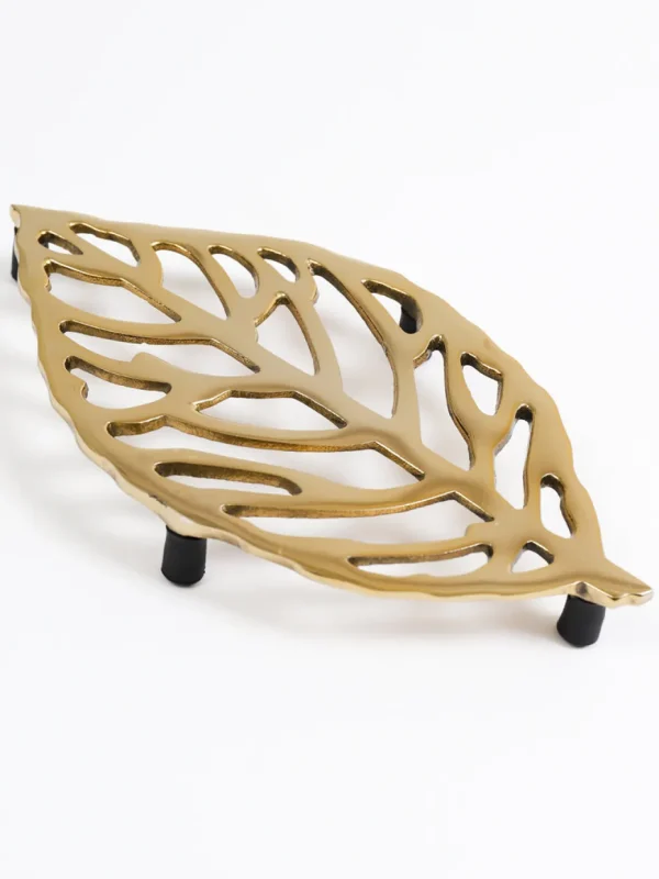 Inspire Me! Home Decor Leaf Trivet Gold