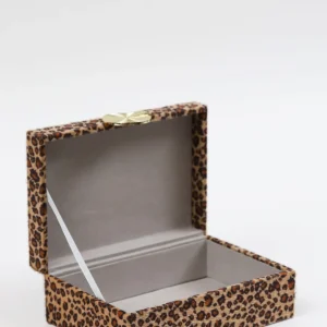 Inspire Me! Home Decor Leopard Print Boxes With Gold Medallion (Set Of 2)