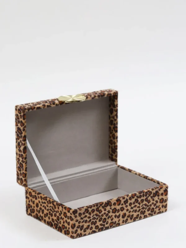 Inspire Me! Home Decor Leopard Print Boxes With Gold Medallion (Set Of 2)