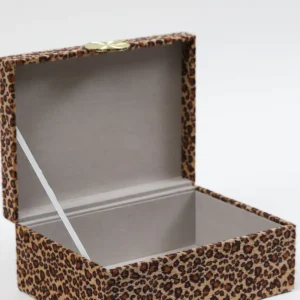 Inspire Me! Home Decor Leopard Print Boxes With Gold Medallion (Set Of 2)