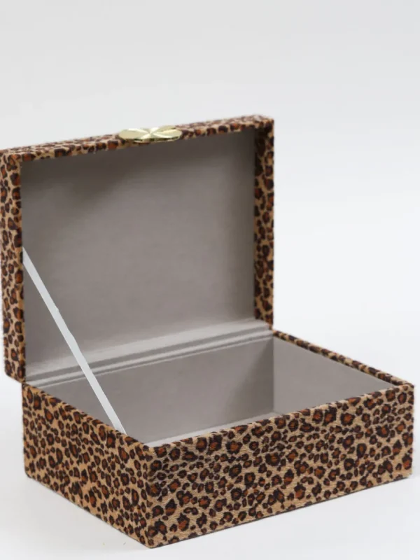 Inspire Me! Home Decor Leopard Print Boxes With Gold Medallion (Set Of 2)