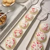 Inspire Me! Home Decor Long Silver And White Beaded Tray