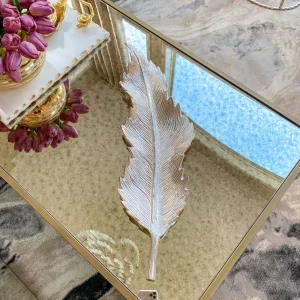 Inspire Me! Home Decor Long Skinny Feather Tray (2 Colors)