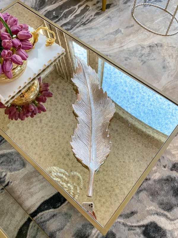 Inspire Me! Home Decor Long Skinny Feather Tray (2 Colors)