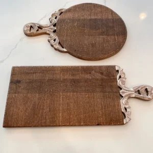 Inspire Me! Home Decor Mango Wood Scroll Handle Serving Trays (2 Styles)