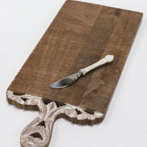 Inspire Me! Home Decor Mango Wood Scroll Handle Serving Trays (2 Styles)