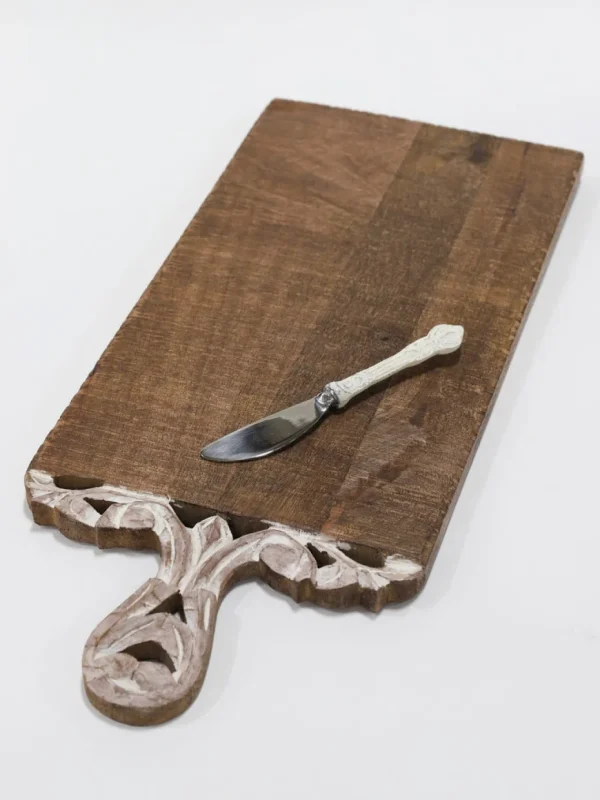 Inspire Me! Home Decor Mango Wood Scroll Handle Serving Trays (2 Styles)