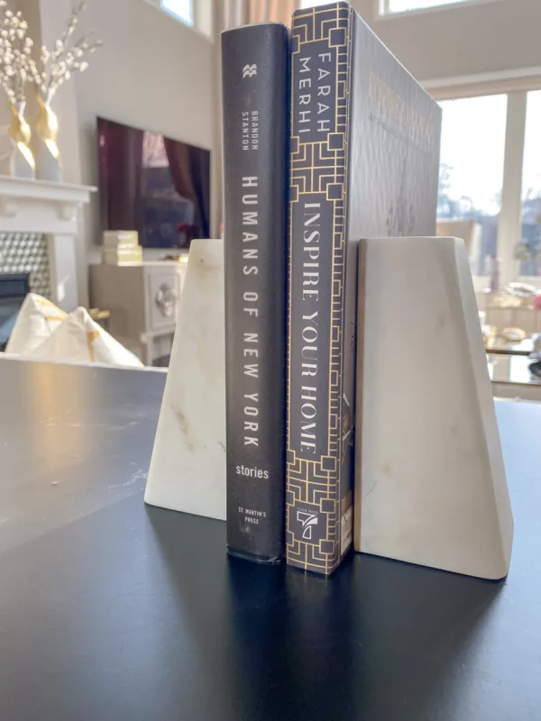 Inspire Me! Home Decor Marble Bookends