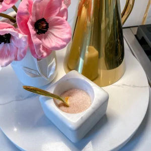 Inspire Me! Home Decor Marble Spice Bowl W/ Gold Spoon