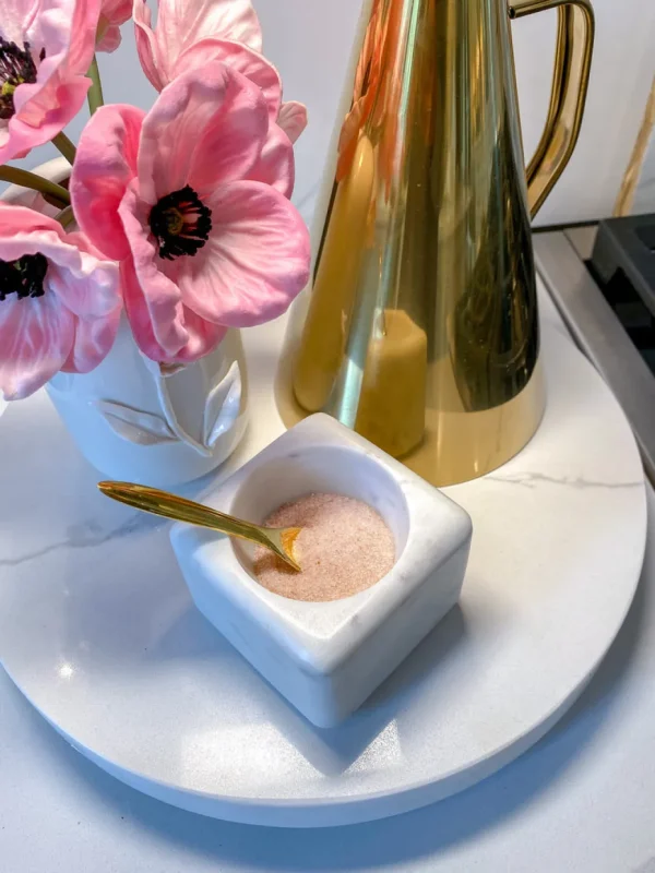 Inspire Me! Home Decor Marble Spice Bowl W/ Gold Spoon