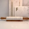 Inspire Me! Home Decor Marble & Acacia Wood Rolling Pin With Rest KITCHEN