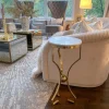 Inspire Me! Home Decor Marble Size Table With Gold Base