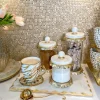 Inspire Me! Home Decor Marble & Gold Hammered Canisters