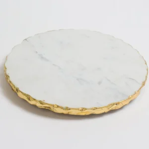 Inspire Me! Home Decor Marble Trivet With Gold Edges