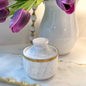 Inspire Me! Home Decor Marble Spice Jar With Lid Gold