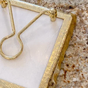 Inspire Me! Home Decor Marble Napkin Holder With Gold Detailing