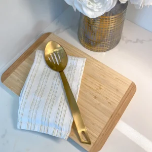 Inspire Me! Home Decor Matte Gold Slotted Serving Spoon