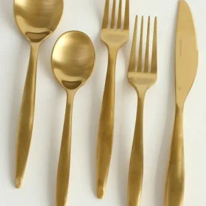 Inspire Me! Home Decor Matte Gold Flatware Set (4 Place Settings)