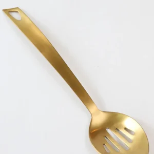 Inspire Me! Home Decor Matte Gold Slotted Serving Spoon