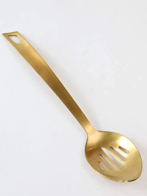 Inspire Me! Home Decor Matte Gold Slotted Serving Spoon