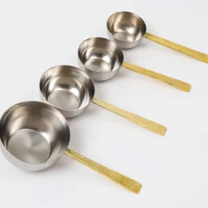 Inspire Me! Home Decor Measuring Cups With Textured Gold Handle