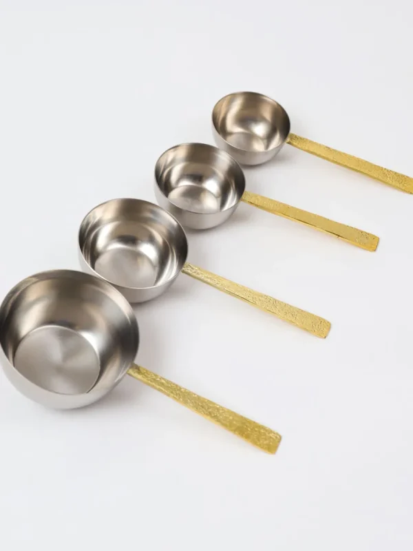 Inspire Me! Home Decor Measuring Cups With Textured Gold Handle