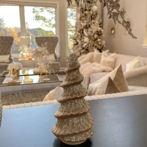 Inspire Me! Home Decor Mercury Glass Tree With Bead And Glitter Detail