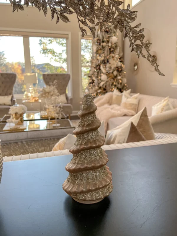 Inspire Me! Home Decor Mercury Glass Tree With Bead And Glitter Detail