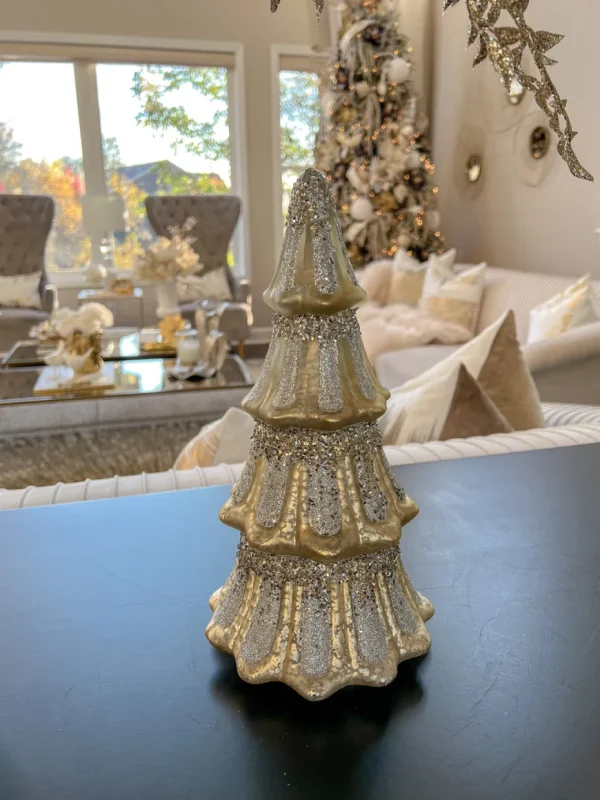 Inspire Me! Home Decor Mercury Glass Tree With Glitter (2 Sizes) Gold