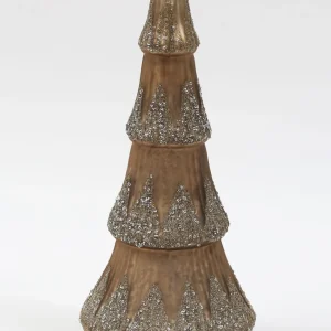 Inspire Me! Home Decor Mercury Glass Tree With Glitter (2 Sizes) Gold