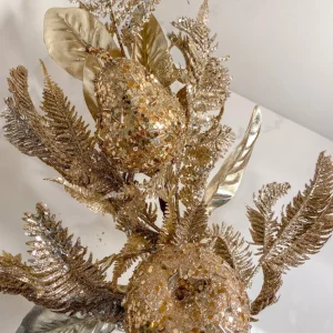 Inspire Me! Home Decor Metallic Gold Fern Spray