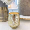 Inspire Me! Home Decor Metallic Gold And Silver Paloma Flower Scented Candle