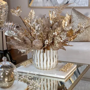 Inspire Me! Home Decor Metallic Gold Fern Spray