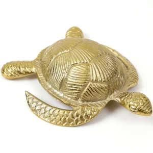 Inspire Me! Home Decor Metal Gold Turtle