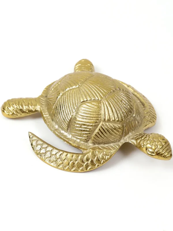 Inspire Me! Home Decor Metal Gold Turtle