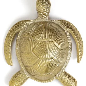 Inspire Me! Home Decor Metal Gold Turtle