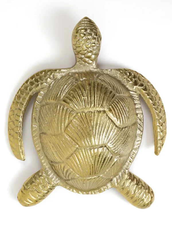 Inspire Me! Home Decor Metal Gold Turtle