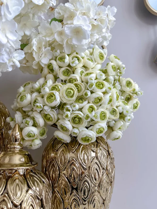 Inspire Me! Home Decor Mini Cream Ranunculus Bundle