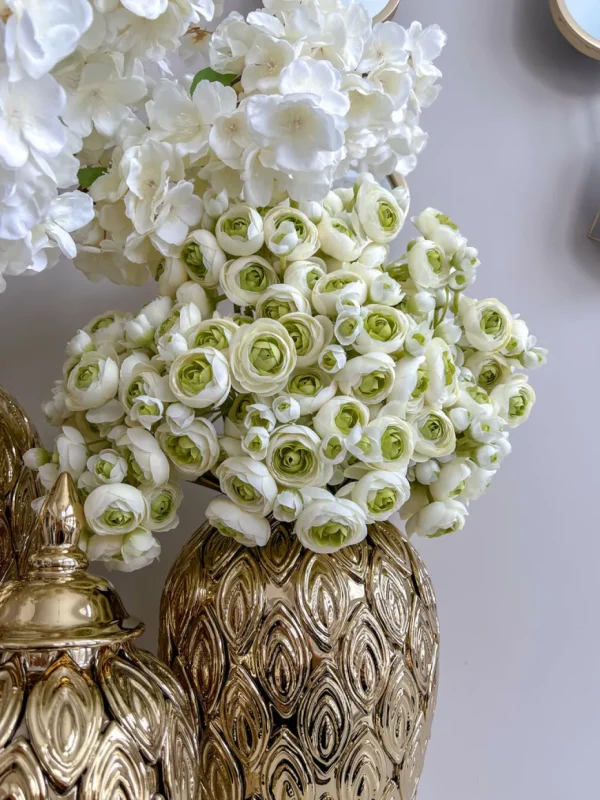 Inspire Me! Home Decor Mini Cream Ranunculus Bundle