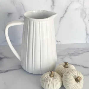 Inspire Me! Home Decor Mini Cream Velvet Decorative Pumpkin