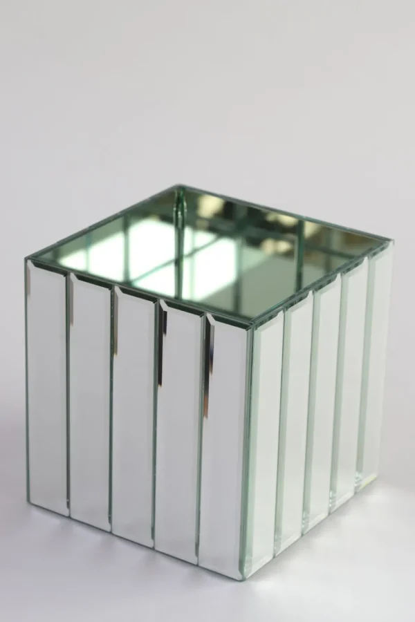 Inspire Me! Home Decor Mirror Cube Vase (2 Sizes)