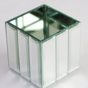 Inspire Me! Home Decor Mirror Cube Vase (2 Sizes)