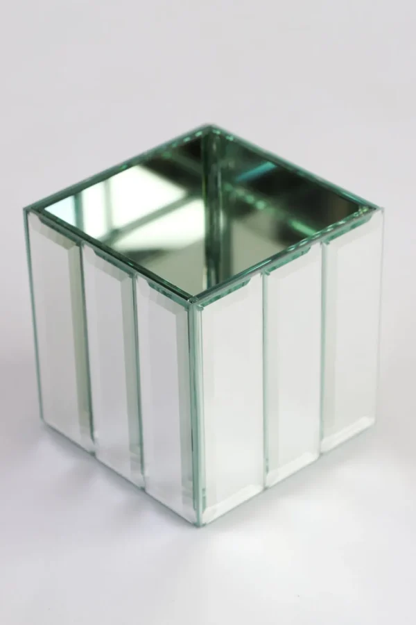 Inspire Me! Home Decor Mirror Cube Vase (2 Sizes)