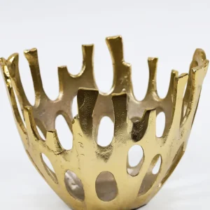 Inspire Me! Home Decor Openwork Gold Metal Bowl