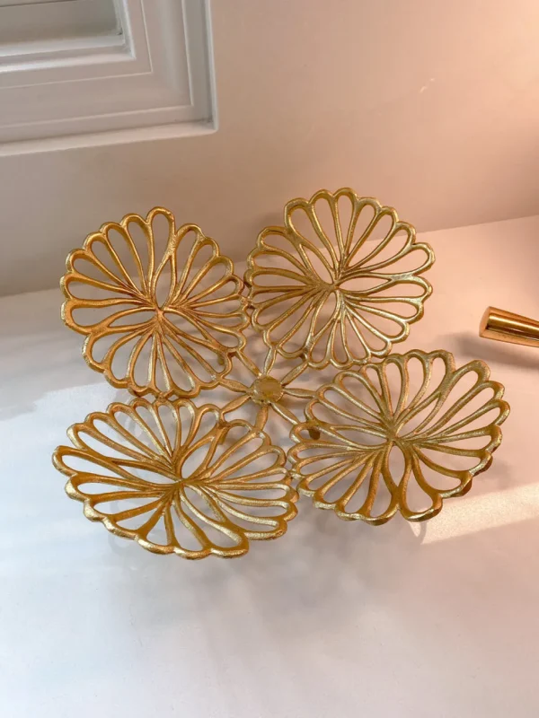 Inspire Me! Home Decor Openwork Gold Floral Bowl