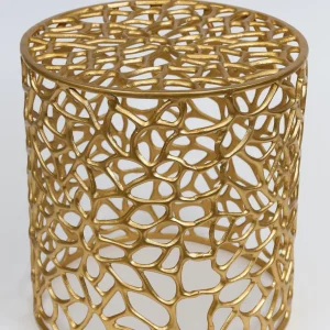 Inspire Me! Home Decor Openwork Coral Gold Sidetables (Set Of 2)