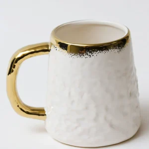 Inspire Me! Home Decor Oversized White And Gold Ombre Coffee Mug