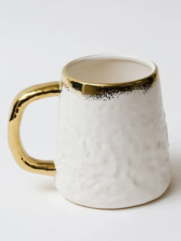 Inspire Me! Home Decor Oversized White And Gold Ombre Coffee Mug