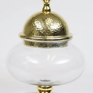 Inspire Me! Home Decor Oversized Round Apothecary Jar W/ Gold Hammered Lid